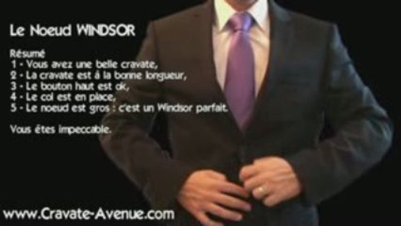 Le noeud de cravate Windsor - Faire un noeud de cravate