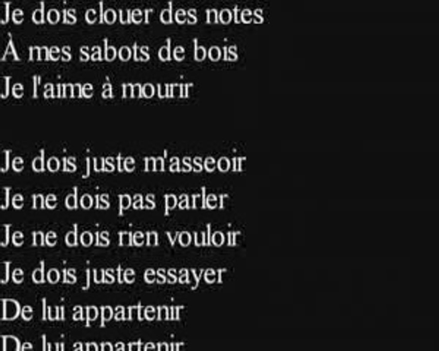 je l'aime a mourir chanter par moi même