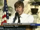 Dustin Lance screen writer at national equality ra