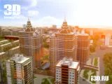 3D visualisation architectural complex Tihvinsky