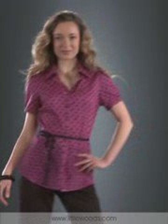 South - Belted spot blouse