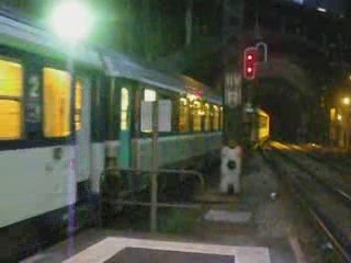 Départ du train de pélerin Lourdres-Le Havre à Rouen