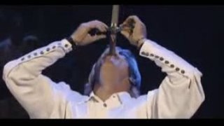 Sword Swallower Swallows 10 Swords and Hedge Clippers (Full)