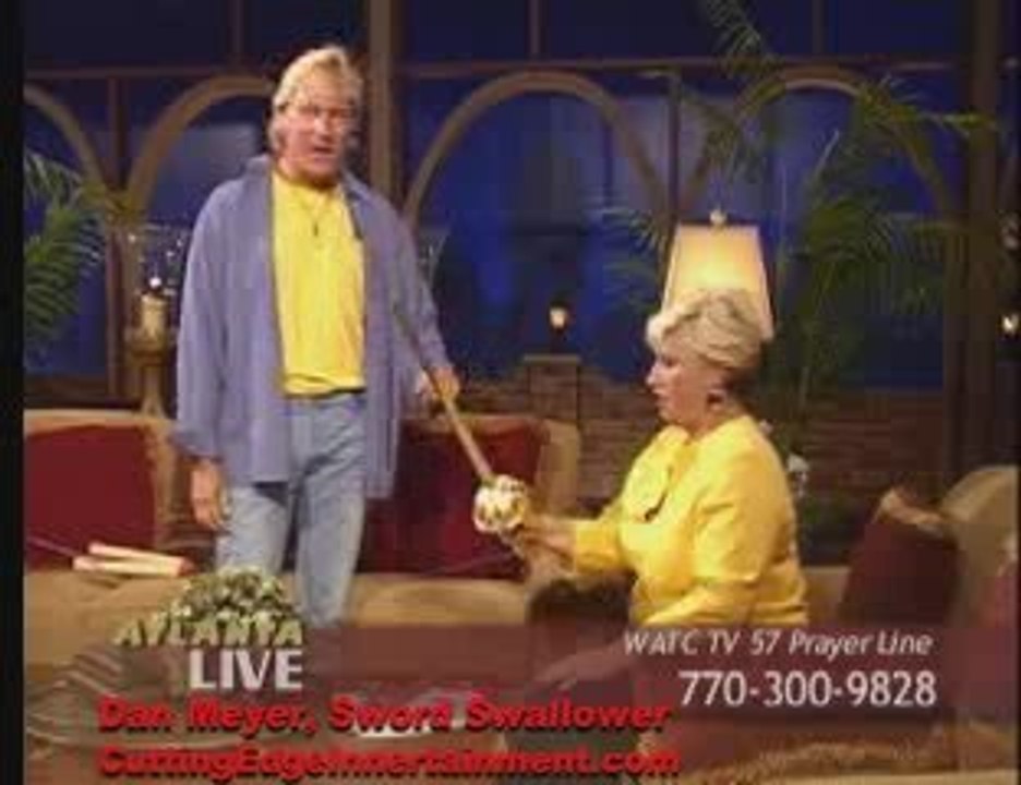 Sword Swallower on Atlanta Live WATC TV