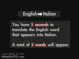 Learn Italian - Italian Video Vocabulary Newbie lesson #8
