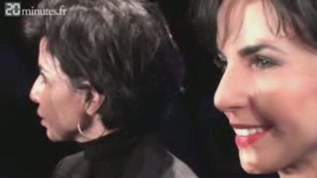 Rachida Dati et son double au musée Grévin