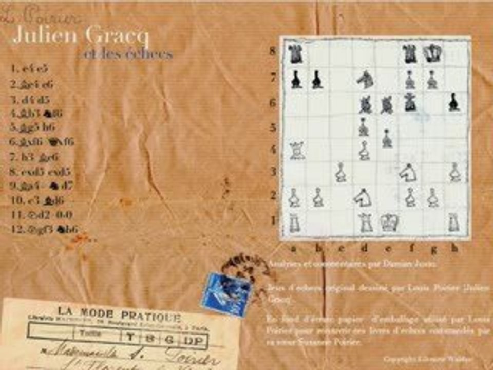 Julien Gracq : ses parties d'échecs