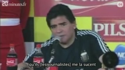Maradona : «Que les journalistes me sucent et me resucent»