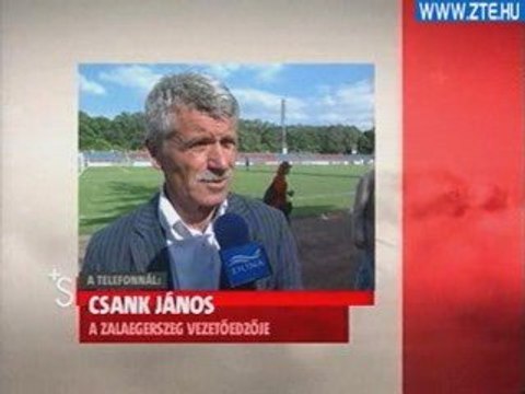 2009. október 15. Csank János riport a ZTE-Pápa előtt