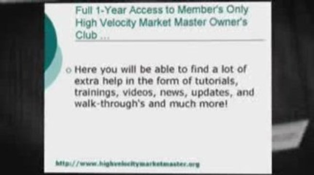 Trading Course: High Velocity Market Master