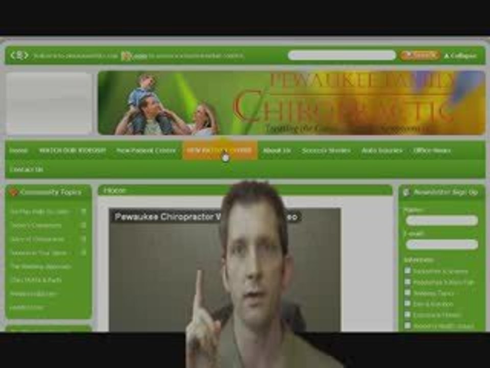 Pewaukee Chiropractor Brad Pearce Gives Web Tour