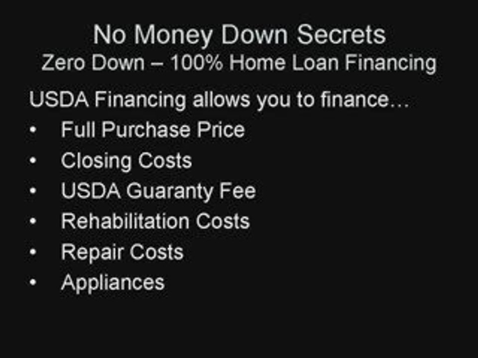 USDA Rural Development Loan – Inside the No Money Down Loan