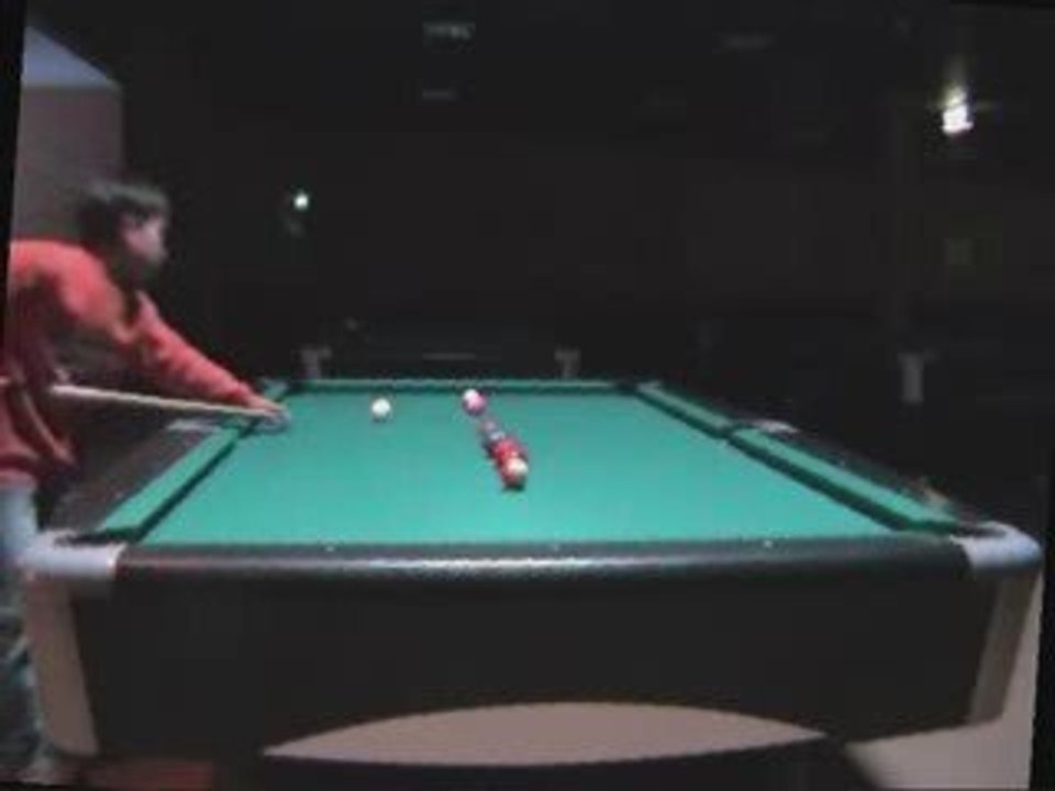 Young pool player amazing shots