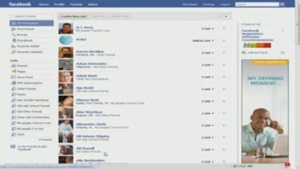 Finding Facebook Friends and Creating Lists