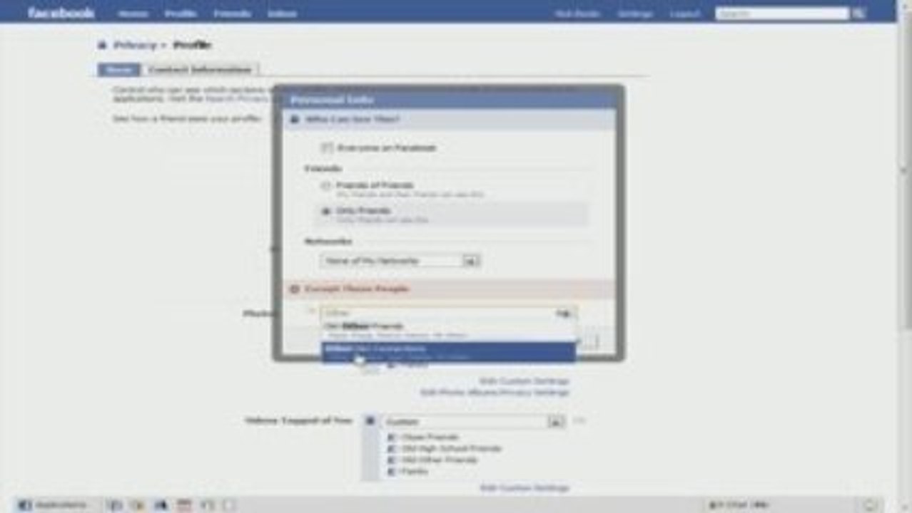 Adjusting Facebook Privacy Settings