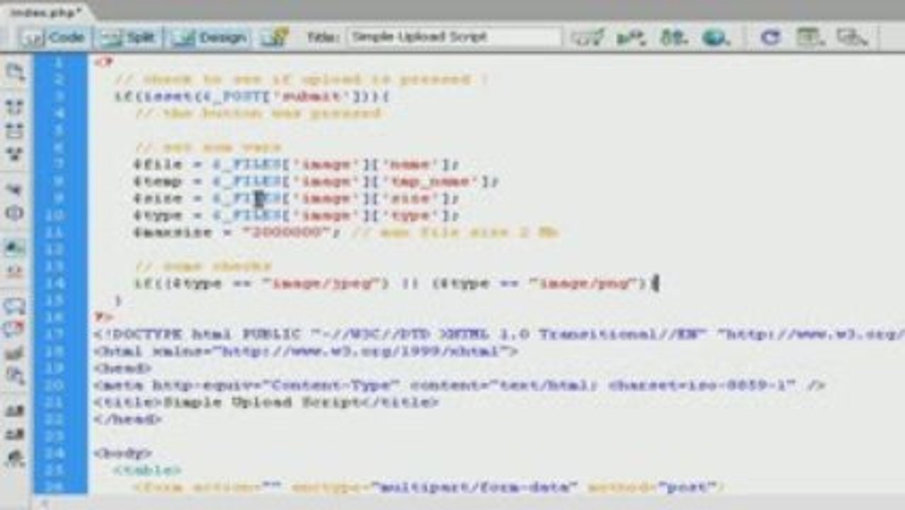 Simple php file upload