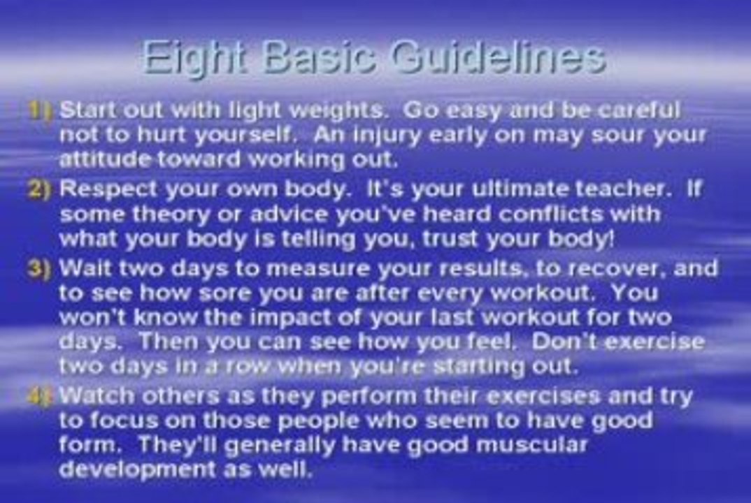 How to Work Out With Weights - Eight Guidelines To Begin
