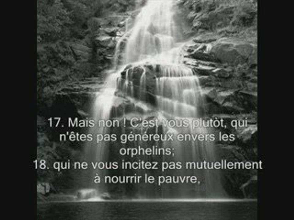 Sourate 89 L'aube (Al-Fajr)