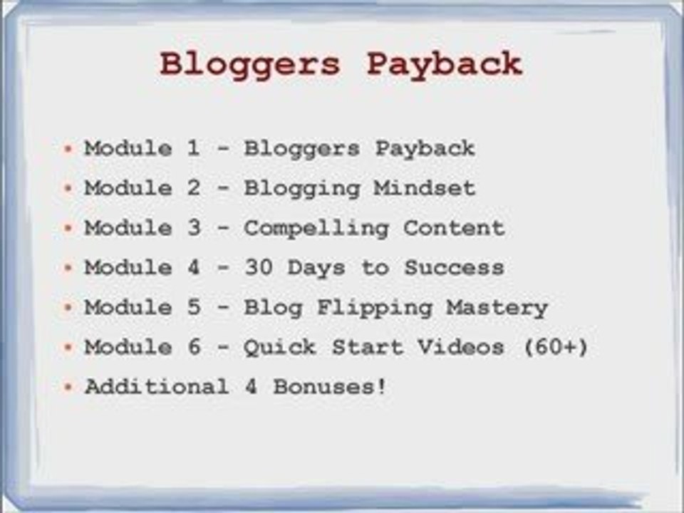 Bloggers Payback Review