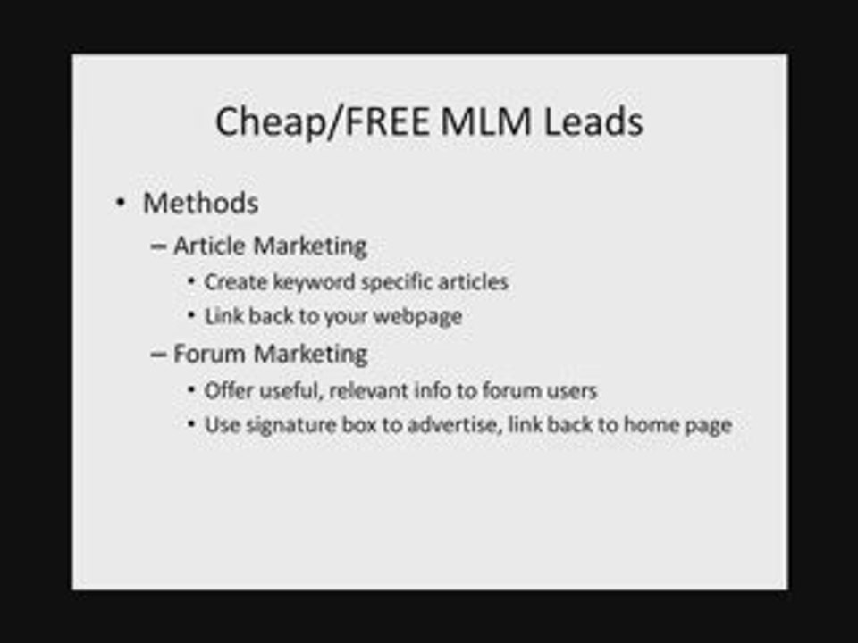 2 Awesome Ways To Get Cheap MLM Leads