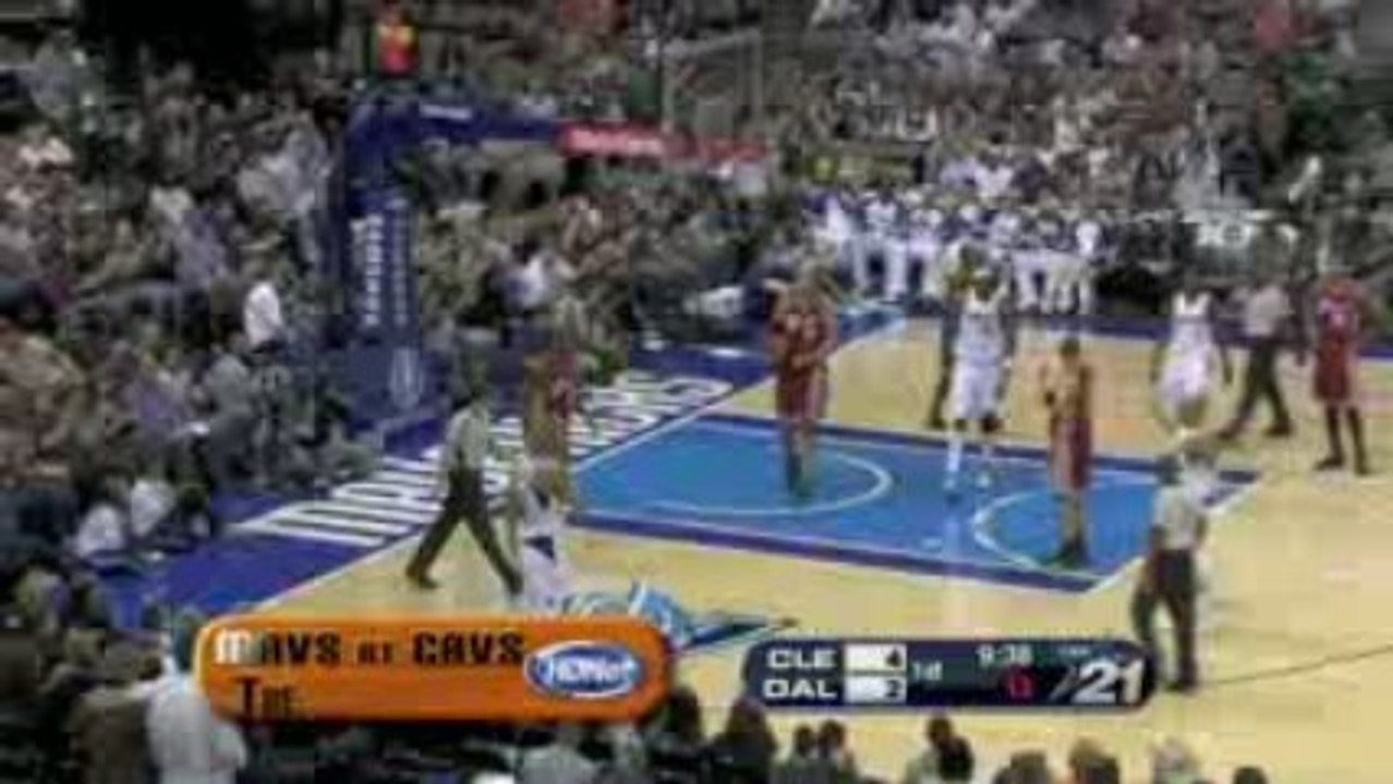 NBADirk Nowitzki hits the fadeaway jumper and gets the foul.