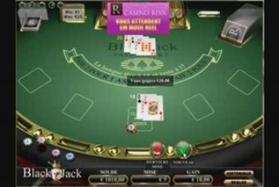 GAGNER AU BLACKJACK SUR CASINO RIVA