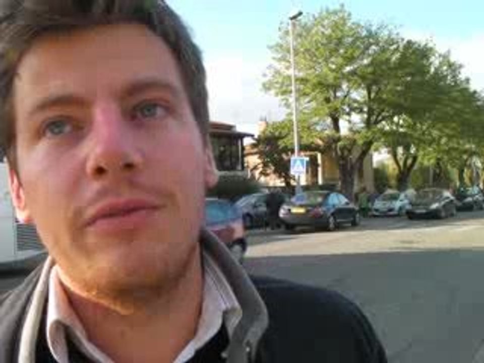 Yannick Pinède après la victoire de Romans sur Montélimar