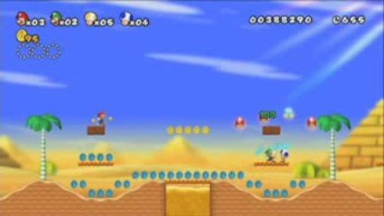 New Super Mario Bros. Wii - desert gameplay