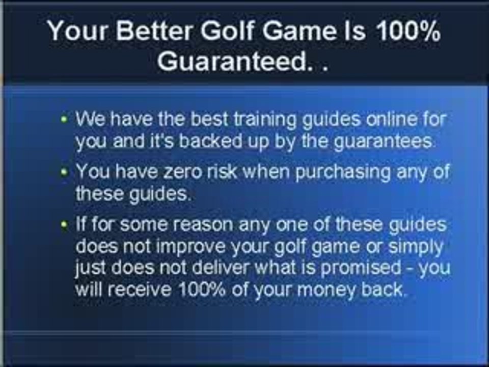 Do You Want To Play Better Golf?