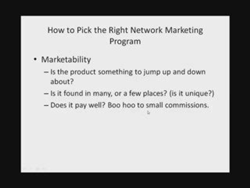 How to Pick the Right Network Marketing Program