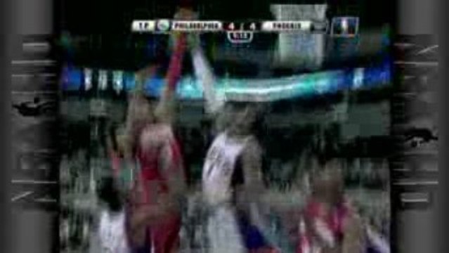 NBA Andre Iguodala gets blocked by Amar'e Stoudemire.