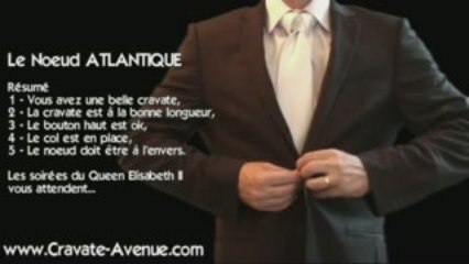 Le noeud de cravate ATLANTIQUE- Faire un noeud de cravate - Vidéo  Dailymotion