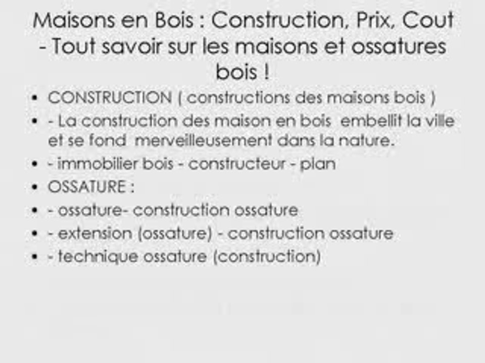Ma Maison en Bois ! www.maison-bois-construction.com