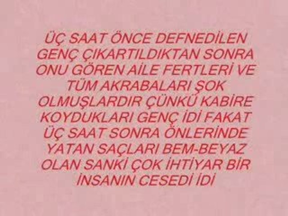 18 yasııındaki gencin 3 saatlik kabir azabı! Facebook Video