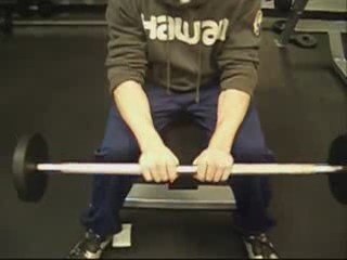 Halterle Önkol Palms-Down Barbell Wrist Curl