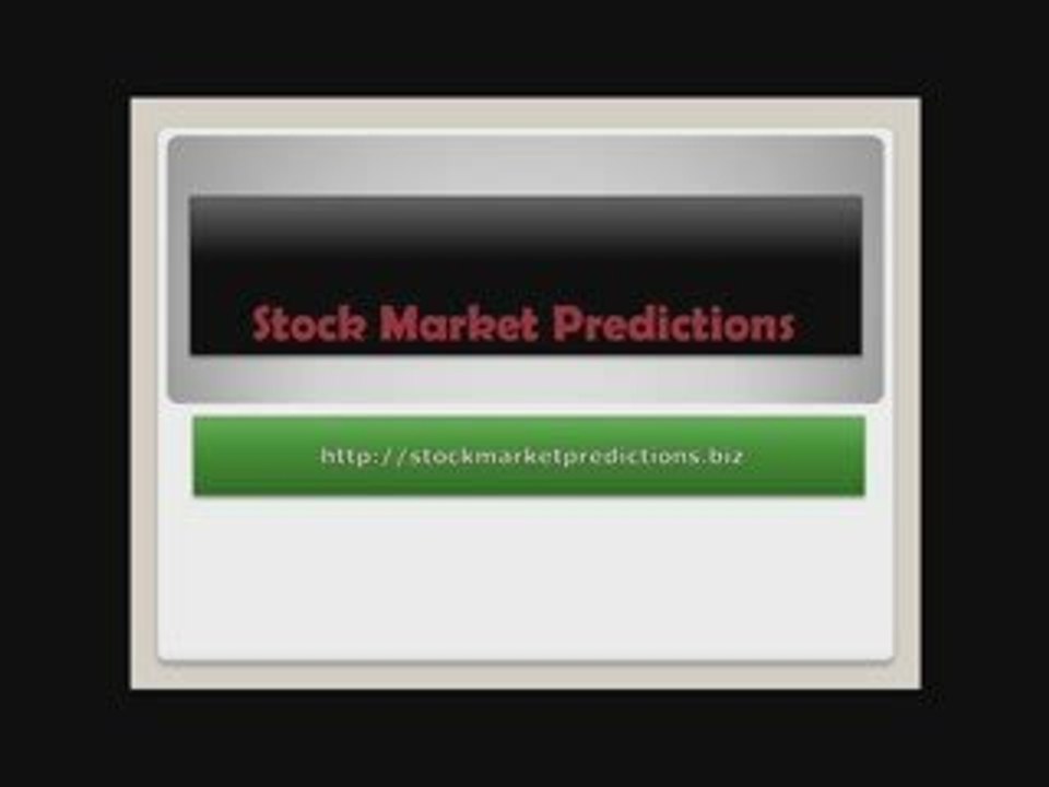 Stock Market Predictions