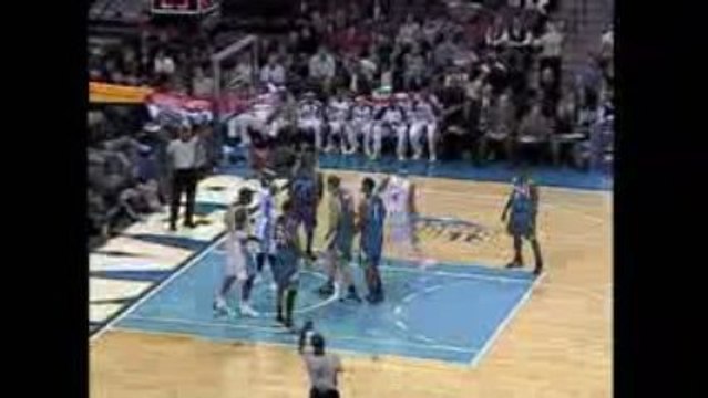 NBA Kenyon Martin grabs the loose ball, gets fouled and sink