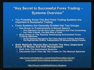 Secret To Successful Forex Trading – Systems Review