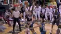 NBA LeBron James blocks Matt Carroll's shot off the backboar