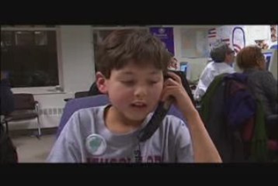 Child on Phone Campaigning