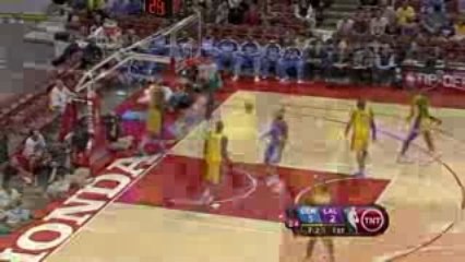 NBA Kenyon Martin flushes the two-hand dunk and taps the bac