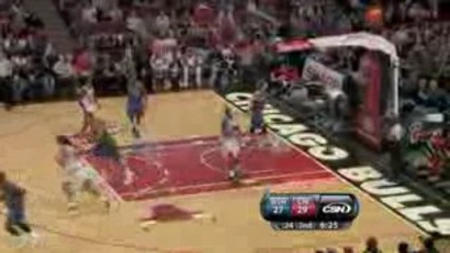 NBA Brad Miller finds Tyrus Thomas with the long-range alley