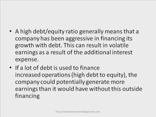 Learn Stock Trading -  Debt to Equity Ratio