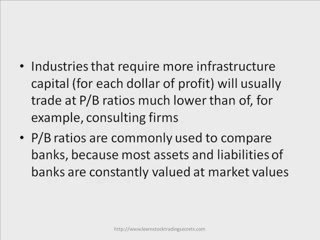 Learn Stock Trading - Price to Book Ratio