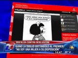 Mafalda se unió a italianas contra machismo de Berlusconi