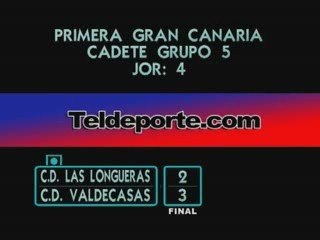 C.D Longueras 2 - C.D. Valdecasas 3 Cadete Grupo 5º Jor 4ª