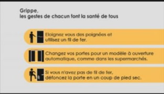 Parodie Pub Grippe A INPES - Prévention Poignées de Portes
