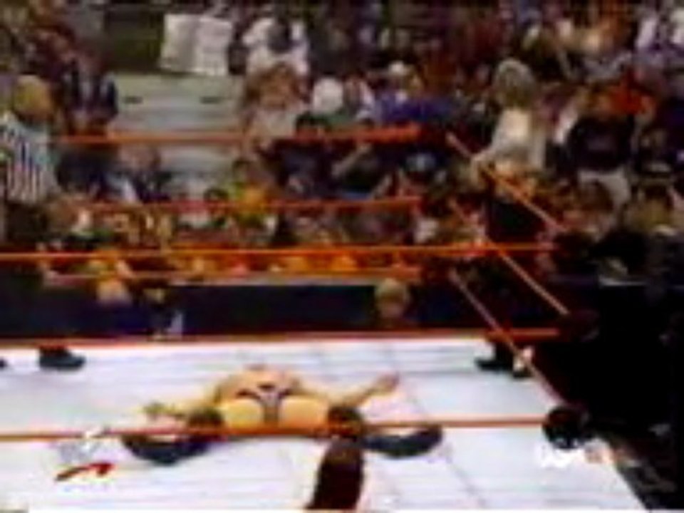 Jeff Hardy with the Twist of Fate and then a Swanton Bomb