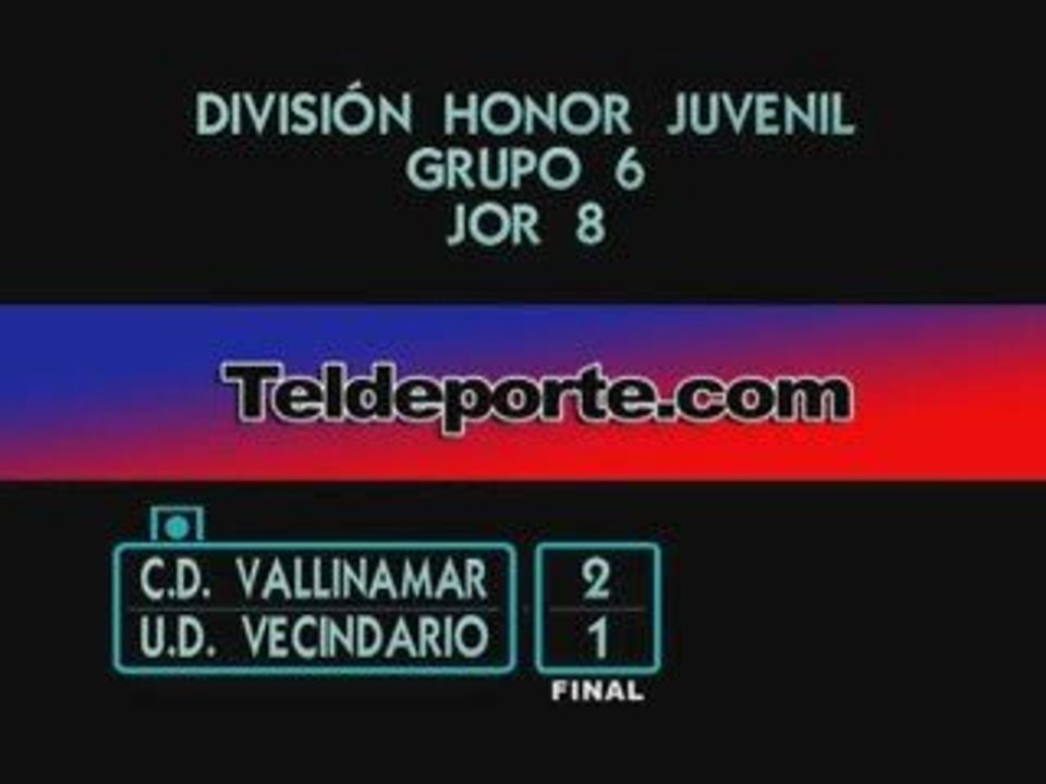 C.D. Vallinamar 2-U.D. Vecindario 1 Divi Honor Juvenil Jor 8