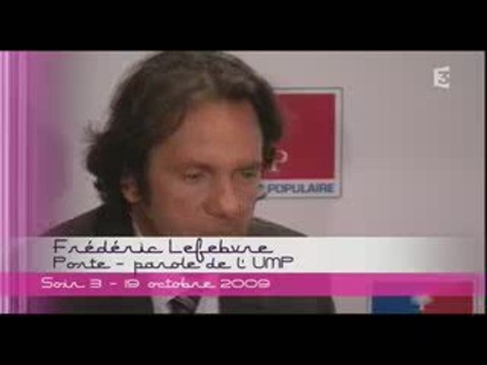 Frédéric Lefebvre - Ce soir ou jamais - 22 oct 09 - France 3
